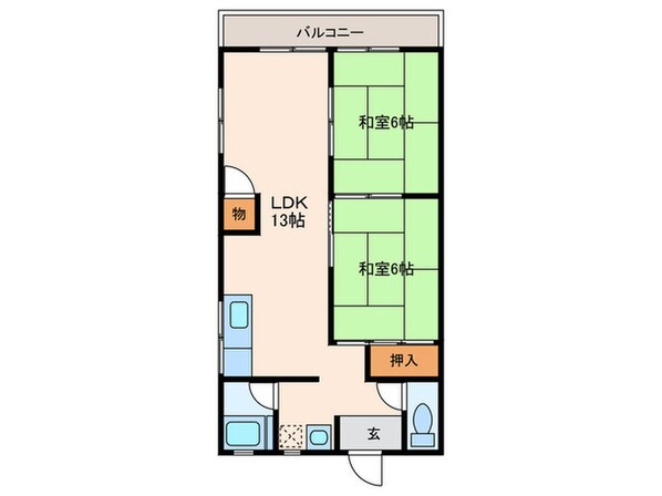 梶村マンションの物件間取画像